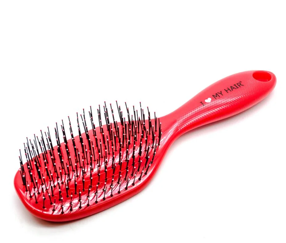 I LOVE MY HAIR красная глянцевая расчестка L
