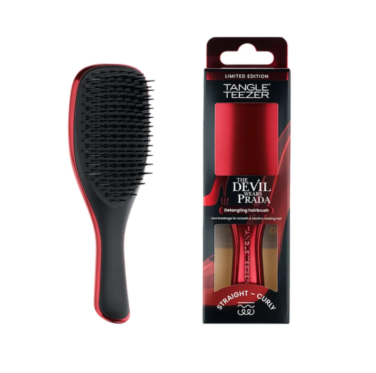 TANGLE TEEZER Расческа для распутывания волос The Ultimate Detangler Mini Chrome "The Devil Wears Prada"