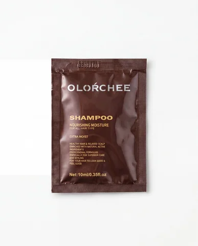 Oloŕchee Пробник Шампунь с маслом карите для поврежденных волос, 10мл