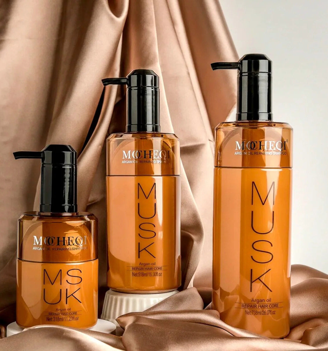 MOCHEQI Musk Шампунь реконструирующий с маслом Арганы